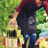 Premium 9-Piece Carbon Steel Garden Tool Set with Organizer Tote Bag – Heavy Duty Gardening Hand Kit with Ergonomic Wooden Handles, Spray Bottle, and Protective Gloves, Perfect Horticulture Gift for Women