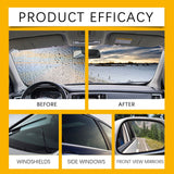 120ML Car Windshield Glass Oil Film Remover Cleansing Brush – Automative Window Degreaser and Cleaner Applicator for Rain Marks, Water Spots and Driving Visibility Restoration