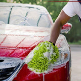 5PCS Chenille Car Wash Mitts, Thickened Microfiber Cleaning Gloves - Double Sided Soft Coral Fleece Sponge Mitt with Waterproof Lining for Cars SUVs Trucks and Boats