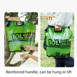 5L Green Outdoor Collapsible Water Storage Bag with Tap & Handle - Portable Camping Water Container for Hiking Picnic Travel and Emergency Water Storage