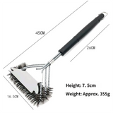 15-Piece Stainless Steel BBQ Griddle Tools and 3-Row Grill Cleaning Wire Brush Set, Portable Outdoor Barbecue Accessories Kit with 4 Spatulas, Tongs, Scraper, Heart / Round Egg Rings, 2 Oil Bottles and Storage Bag