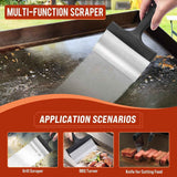 10-Piece BBQ Grill Cleaning Kit - Grill Scraper, 3 Cleaning Blocks & 4 Nylon Scouring Pads and 2 Ergonomic Handles for Flat Top Grills, Griddles and Outdoor Cooking Surfaces