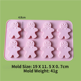 3-Piece Christmas Non-Stick Silicone Baking Mould Set of Santa, Reindeer, Gingerbread Man & Bell Shapes for Chocolate, Candy,  and Mousse Dessert - Easy to Release and Clean, Ideal Making Tools for Christmas in July, Winter Christmas & Secret Santa Gift