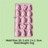 3-Piece Christmas Non-Stick Silicone Baking Mould Set of Santa, Reindeer, Gingerbread Man & Bell Shapes for Chocolate, Candy,  and Mousse Dessert - Easy to Release and Clean, Ideal Making Tools for Christmas in July, Winter Christmas & Secret Santa Gift