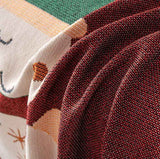 180 x 340 CM Christmas Jacquard Chenille Sofa Cover Throw Blanket with Tassel Fringe (Style 3), Elegant Festive Couch Protector Slipcover for Holiday Home Decor and Multi-Purpose Use