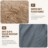 Brown Bubble Plush Pet Sofa Bed with Removable Cushion M Size 70*55*23 cm – Ultra-Soft Winter Thickened Warm Pet Nest with Raised Bolster Edges, Washable Plush Cover and Non-Slip Base, Cozy and Soft Sleeping Space for Dog & Cat Home Use