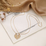 Jesus Cross Spliced Heart Pendant - Copper Plated Stackable Collarbone Chain with Jewelry Box, Christmas Easter Gift for Women and Men