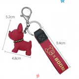Pink Cute Resin French Bulldog Keychain Pendant for Backpacks and Keys – Trendy Frenchie Dog Bag Hanging Ornament, Stylish Accessory Solution for Local Trendsetters