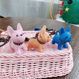Blue Cute Resin French Bulldog Keychain Pendant for Backpacks and Keys – Trendy Frenchie Dog Bag Hanging Ornament, Stylish Accessory Solution for Local Trendsetters