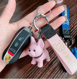 Khaki Cute Resin French Bulldog Keychain Pendant for Backpacks and Keys – Trendy Frenchie Dog Bag Hanging Ornament, Stylish Accessory Solution for Local Trendsetters