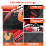 Waterproof Dog Car Rear Seat Protector 135 x 148CM - Durable Oxford Non Slip Pet Hammock with Storage Pockets , Zipper Mesh Window and 6 Fixed Buckles, Seat Belt Access Opening and Pet Leash
