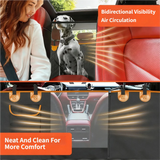 Waterproof Dog Car Rear Seat Protector 135 x 148CM - Durable Oxford Non Slip Pet Hammock with Storage Pockets , Zipper Mesh Window and 6 Fixed Buckles, Seat Belt Access Opening and Pet Leash