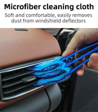 4 Pack Green Shutter and Car AC Vent Cleaner Brush with Washable Microfiber Cleaning Cloth – Reusable Window Blind Dust Remover for Air Vent, Car AC Vent, Fan & Narrow Gap