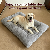 90 x 45CM Large Plush Pet Bed Mat for Dogs & Cats – Light Grey Double-Sided Soft Cushion, Breathable Moisture-Resistant Sleeping Pad for Small, Medium & Large Pets