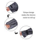 Winter Cozy Warm Loungewear Gift Set – 150 x 180CM Dark Grey Flannel Fleece Wearable Blanket with Adjustable Sleeves Large Front Pocket and Back Velcro Closure, Free M Size Sherpa Fleece Cable Knit Anti-Slip Slipper Socks for Home Relaxation