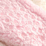 White Winter Women’s Cute Bear Plush Knee High Slipper Socks – Warm Fleece Floor Socks and Sleeping Socks with Non-Slip Grips, One Size for EU 35-40