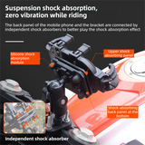 2-Piece Winter Riding Essentials Set with 8 Claw Secure Grip Bike Phone Mount and Suede Flip-Top Touchscreen Thermal Gloves – 360° Rotation Adjustment and Silicone Anti-Shock Module, Universal Handlebar Cradle for Motorcycle MTB & Road Cycling