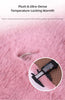 Pink Soft 3D Fluffy Bubble Fleece Car Front Seat Single Pad with Non-Slip Backing, Universal Warm Plush Car Seat Cover 45 x 45cm White