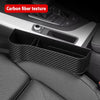 1 Pair Carbon Fiber Car Seat Gap Filler Organizer, Console Crevice Plug-in Storage Box for Main & Co-pilot, Multi Compartment Design with Cup Holder, Card Slot and Phone Charging Slot In Australia - Darrahopens