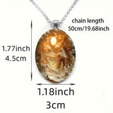 3D Nativity Scene Pendant Necklace & Keyring Set with Gift Box – Christmas Glass Cabochon & Alloy Jewellery Combo for Men and Women In Australia - Darrahopens