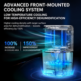 Black Portable Home Quiet Mini Dehumidifier - 2L Large Visible Water Tank, 7-Color Sleep Aid Night Light, Air Purification, Auto Shut-Off and 40W Low Power for Bedroom Studies and Closet (5–70m²)