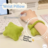 Green Ergonomic Plush Wrist Rest 2PCS Set – 80×20cm Keyboard Wrist Pad + Pillow-Shaped Wrist Support Cushion with Strap (7.5×7cm) – Anti-Slip Memory Comfort Pad for Typing Gaming & Office Use