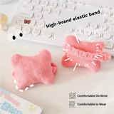 Pink Ergonomic Plush Wrist Rest 2PCS Set – 80×20cm Keyboard Wrist Pad + Pillow-Shaped Wrist Support Cushion with Strap (7.5×7cm) – Anti-Slip Memory Comfort Pad for Typing Gaming & Office Use