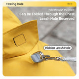 Blue Waterproof Full Body Dog Raincoat with Adjustable Hood & Waist, Easy Snap Closure and Hidden Leash Opening - Lightweight Four-Leg Reflective Pet Rain Suit for Small Medium Large Dogs, XL Size
