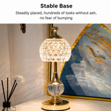 Luxury Metal Crystal Table Lamp, European Pineapple Eye Care Bedside Night Light with Dimmable 3 Color - Modern Elegant Bedroom Living Room Lighting (Touch Control / USB Rechargable) In Australia - Darrahopens