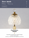 Luxury Metal Crystal Table Lamp, European Pineapple Eye Care Bedside Night Light with Dimmable 3 Color - Modern Elegant Bedroom Living Room Lighting (Touch Control / USB Rechargable) In Australia - Darrahopens