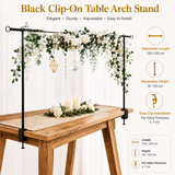 Black Iron Over Table Arch Display Stand with Fixed Clamps and Buckles for Balloons and Decorations, L 120-230cm & H 78-120cm Adjustable Wedding Party Table Rod Backdrop Frame for Birthday, Baby Showers and Celebrations In Australia - Darrahopens
