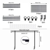 Black Iron Over Table Arch Display Stand with Fixed Clamps and Buckles for Balloons and Decorations, L 120-230cm & H 78-120cm Adjustable Wedding Party Table Rod Backdrop Frame for Birthday, Baby Showers and Celebrations In Australia - Darrahopens