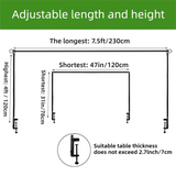 White Iron Over Table Arch Display Stand with Fixed Clamps and Buckles for Balloons and Decorations, L 120-230cm & H 78-120cm Adjustable Wedding Party Table Rod Backdrop Frame for Birthday, Baby Showers and Celebrations In Australia - Darrahopens
