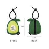 Portable Cute Avocado Corduroy Storage Pouch with Zipper and Hidden Folding Shopping Bag - Lightweight Reusable Eco Grocery Tote Bag with Fruit Charm for Shopping, Travel, Books, iPad and Daily Essentials In Australia - Darrahopens