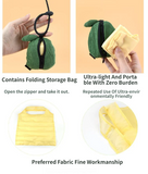 Portable Carrot Lemon Corduroy Storage Pouch with Zipper and Hidden Folding Shopping Bag - Lightweight Reusable Eco Grocery Tote Bag with Fruit Charm for Shopping, Travel, Books, iPad and Daily Essentials In Australia - Darrahopens