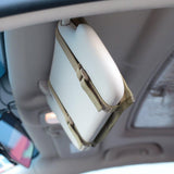 Khaki Tactical Molle Car Sun Visor Organizer – Durable Nylon Vehicle Storage Pouch with Adjustable Buckle, Loop Panelled EDC Pockets and Pen Sheath for Cars, Trucks, SUVs and Daily Driving Essentials