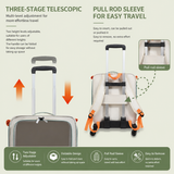 Brown and Grey Large Space Pet Carrier Trolley – Foldable Cat Carrier Backpack with Breathable Side Mesh & View Window, Silent Rolling Wheels, Storage Pocket and Removable Bottom Pad for Dog and Cat, 42 x 36 x 27CM In Australia - Darrahopens