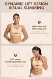 L Size Black Wireless Posture Support Sports Full Coverage Bra for Women – High Elastic Seamless Fitness Underwear with Adjustable Front Closure, Wide Straps and Back Compression Design, Comfortable & Breathable Everyday