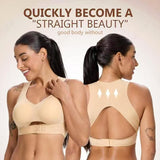L Size Skin Tone Wireless Posture Support Sports Full Coverage Bra for Women – High Elastic Seamless Fitness Underwear with Adjustable Front Closure, Wide Straps and Back Compression Design, Comfortable & Breathable Everyday In Australia - Darrahopens