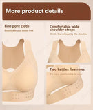 2XL Size Skin Tone Wireless Posture Support Sports Full Coverage Bra for Women – High Elastic Seamless Fitness Underwear with Adjustable Front Closure, Wide Straps and Back Compression Design, Comfortable & Breathable Everyday