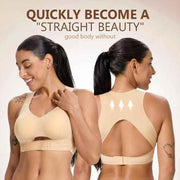 3XL Size Skin Tone Wireless Posture Support Sports Full Coverage Bra for Women – High Elastic Seamless Fitness Underwear with Adjustable Front Closure, Wide Straps and Back Compression Design, Comfortable & Breathable Everyday In Australia - Darrahopens