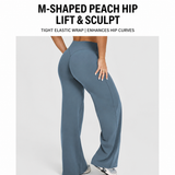 S Size Caramel High Waisted Flare Yoga Pants for Women - M-Shaped Peach Hip Lifting Wide-Leg Workout Trousers with Soft & Skin Feel Four Way Stretch Fabric, Breathable & Quick Dry In Australia - Darrahopens