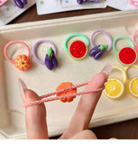 5-Piece Fruit Resin Hair Accessories Set with 5-Type Fruit Hair & Ear Clips, Hair Ties and Pearl Bracelet, Cute Colourful Summer Fruity Headwear Kit for Daily Wear, Party Styling and Girls Gift Giving In Australia - Darrahopens