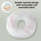 Pink 30CM Round Ear Protection Pillow with Hole Design – Milk Silk Removable Cover and PP Cotton Core, Side Sleeper Pillow & Neck Support Cushion for Ear Pressure Relief