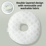 White 30CM Round Ear Protection Pillow with Hole Design – Milk Silk Removable Cover and PP Cotton Core, Side Sleeper Pillow & Neck Support Cushion for Ear Pressure Relief In Australia - Darrahopens