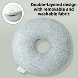Quilted Grey 30CM Round Ear Protection Pillow with Hole Design – Milk Silk Removable Cover and PP Cotton Core, Side Sleeper Pillow & Neck Support Cushion for Ear Pressure Relief In Australia - Darrahopens