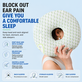 Quilted Grey 30CM Round Ear Protection Pillow with Hole Design – Milk Silk Removable Cover and PP Cotton Core, Side Sleeper Pillow & Neck Support Cushion for Ear Pressure Relief In Australia - Darrahopens