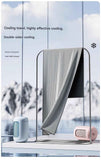 Light gray Cooling Towel with Silicone Case - Quick Dry Ice Towel for Sports, Gym, Running, Hiking, Breathable Microfiber Fabric with Instant Cooling Effect, Portable Lightweight Design