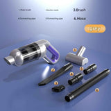 Cordless Handheld Vacuum Cleaner set -  USB Rechargeable Portable Car Vacuum with Detachable Nozzle, Lightweight Dust Buster for Car Interior, Home, Office and Pet Hair