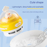 Pink-Hippo Mini Animal Desktop Vacuum Cleaner - USB Rechargeable, Night Light, 2-Speed Suction, Detachable & Washable - Portable Handheld Cleaner for Keyboard, Eraser Shavings, Desk
